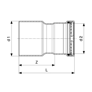 Viega Sanpress Inox XL szűkítőidom 64-54 KB VG-578107