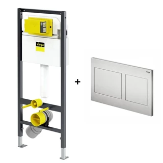 Viega Prevista Dry WC tartály + Visignfor Style nyomólap nemesmatt VG-771973+773243