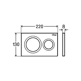 Viega Prevista, Visign for Style 20 WC nyomólap, nemesmatt műanyag VG-773786
