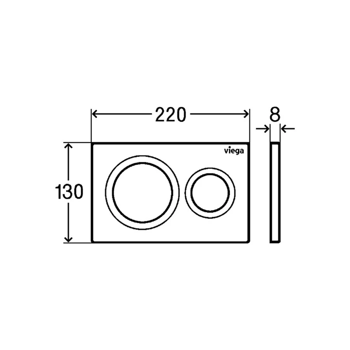 Viega Prevista, Visign for Style 20 WC nyomólap, nemesmatt műanyag VG-773786