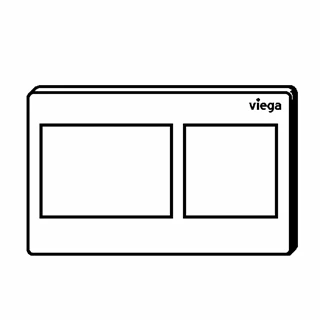Viega Prevista, Visign for Style 21 WC nyomólap, fehér-alpin műanyag VG-773250 Viega Prevista, Visign for Style 21 WC nyomólap, fehér-alpin műanyag VG-773250