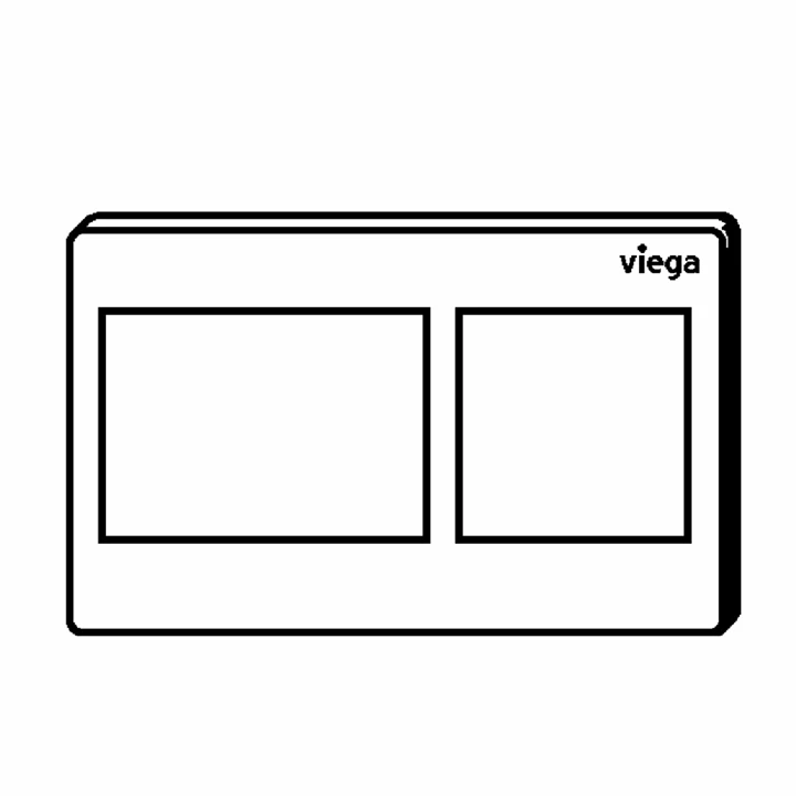 Viega Prevista, Visign for Style 21 WC nyomólap, fehér-alpin műanyag VG-773250 Viega Prevista, Visign for Style 21 WC nyomólap, fehér-alpin műanyag VG-773250