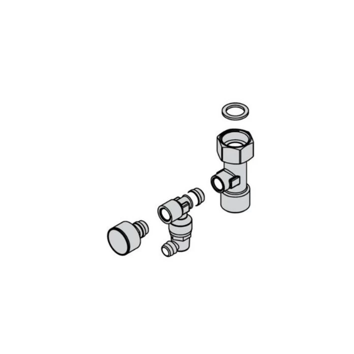 Viessmann Vitodens 100-W előremenő közdarab manométerrel ZK05681 Viessmann Vitodens 100-W előremenő közdarab manométerrel ZK05681