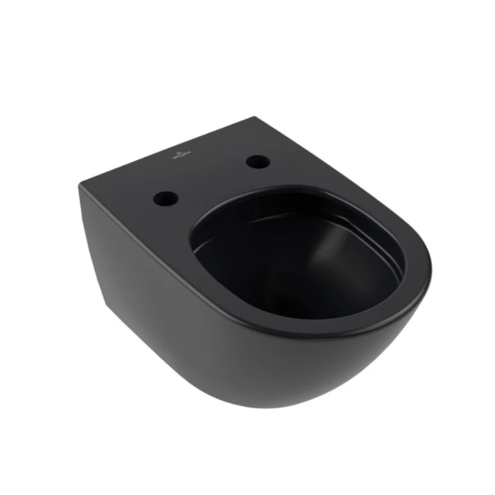Villeroy and Boch Antao gyűrű nélküli mélyöblítésű wc 37x56cm Pure Black CeramicPlus 4674T0R7 Villeroy and Boch Antao gyűrű nélküli mélyöblítésű wc 37x56cm Pure Black CeramicPlus 4674T0R7