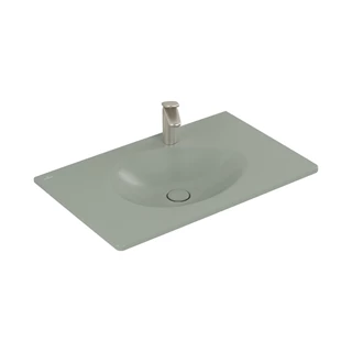 Villeroy and Boch Antao beépíthető mosdó, túlfolyó nélkül 800 x 500 mm, Morning Green 4A7581R8