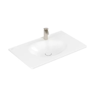 Villeroy and Boch Antao beépíthető mosdó, túlfolyó nélkül 800 x 500 mm, Stone White 4A7581RW