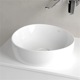 Villeroy and Boch Antao ráültethető mosdó Aszimmetrikus, fali vagy magasított csaptelephez, 400 x 395, Fehér Alpin 4A724 Villeroy and Boch Antao ráültethető mosdó Aszimmetrikus, fali vagy magasított csaptelephez, 400 x 395, Fehér Alpin 4A724