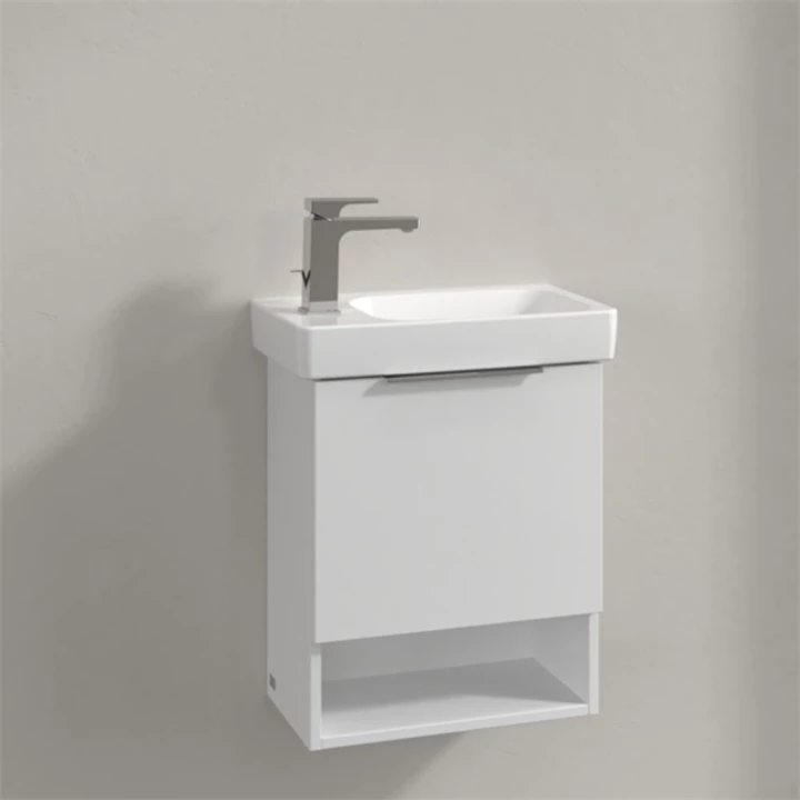Villeroy and Boch Architectura alsószekrény 1x ajtó, 1x nyitott,  zsanér jobb o., falra szer., 430x520x255 mm, fehér B88