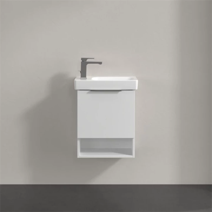 Villeroy and Boch Architectura alsószekrény 1x ajtó, 1x nyitott,  zsanér jobb o., falra szer., 430x520x255 mm, fehér B88