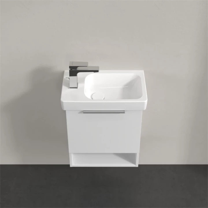 Villeroy and Boch Architectura alsószekrény 1x ajtó, 1x nyitott,  zsanér jobb o., falra szer., 430x520x255 mm, fehér B88