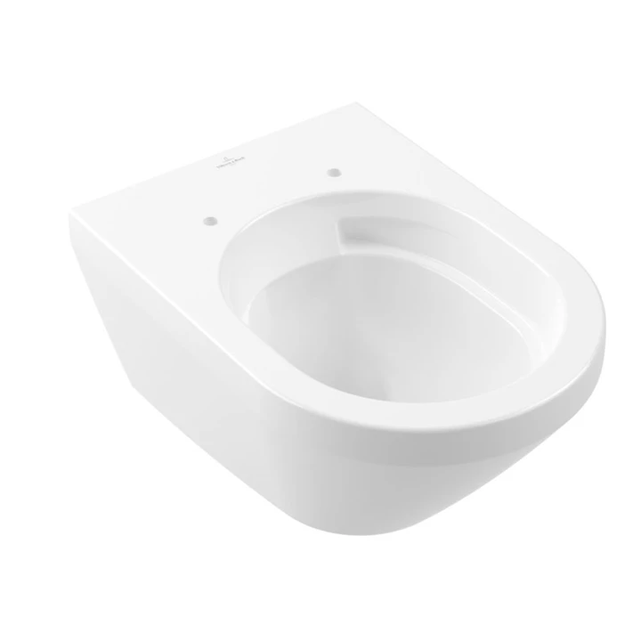 Villeroy and Boch Architectura Gyűrű nélküli mélyöblítésű fali WC, TwistFlush, kerek, hátsós, Fehér Alpin Antibac Cerami