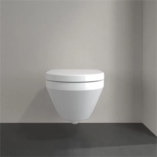Villeroy and Boch Architectura Gyűrű nélküli mélyöblítésű fali WC, TwistFlush, kerek, hátsós, Fehér Alpin Antibac Cerami