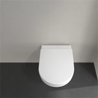 Villeroy and Boch Architectura Gyűrű nélküli mélyöblítésű fali WC, TwistFlush, kerek, hátsós, Fehér Alpin Antibac Cerami