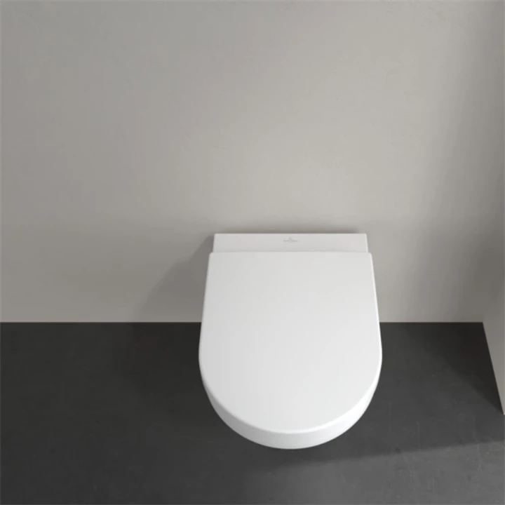 Villeroy and Boch Architectura Gyűrű nélküli mélyöblítésű fali WC, TwistFlush, kerek, hátsós, Fehér Alpin Antibac Cerami