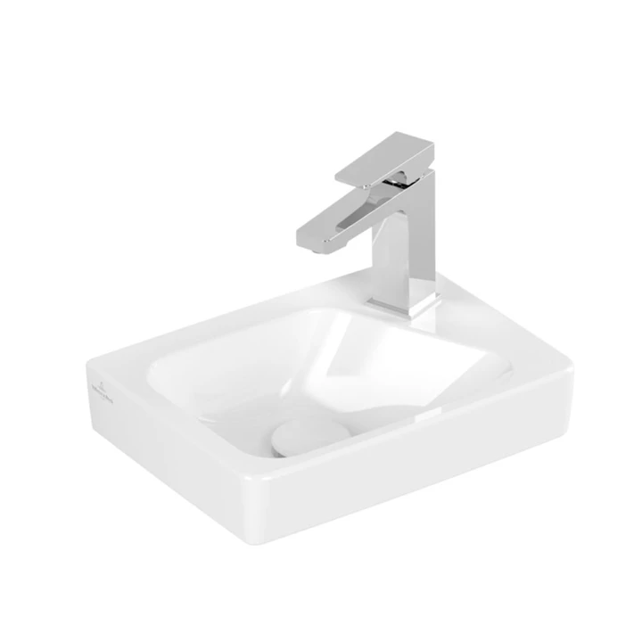 Villeroy and Boch Architectura kézmosó mosdó a bal oldalon, 1csaplyukfurattal, túlfolyóval 360x265 mm, fehér CeramicPlus
