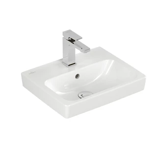Villeroy and Boch Architectura kézmosó mosdó középen, 1 furattal, túlfolyóval 450x365 mm, fehér, CeramicPlus 438745R1