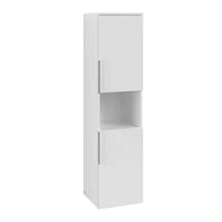 Villeroy and Boch Architectura magasszekrény 2 ajtó, 1nyitott, 2 üvegpolc, zsanér jobbon, 350x1400x346 mm, fehér B89701V Villeroy and Boch Architectura magasszekrény 2 ajtó, 1nyitott, 2 üvegpolc, zsanér jobbon, 350x1400x346 mm, fehér B89701V