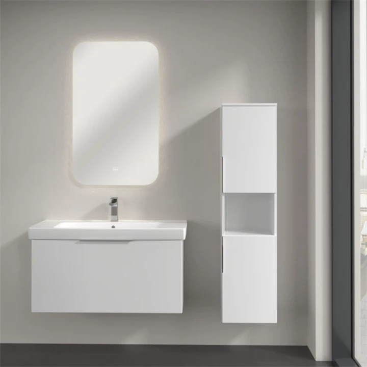 Villeroy and Boch Architectura magasszekrény 2 ajtó, 1nyitott, 2 üvegpolc, zsanér jobbon, 350x1400x346 mm, fehér B89701V Villeroy and Boch Architectura magasszekrény 2 ajtó, 1nyitott, 2 üvegpolc, zsanér jobbon, 350x1400x346 mm, fehér B89701V