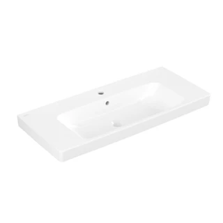 Villeroy and Boch Architectura mosdó középen, négyszög, 3 csaplyukfurattal, túlfolyóval 1000x445 mm, fehér 4A87A501 Villeroy and Boch Architectura mosdó középen, négyszög, 3 csaplyukfurattal, túlfolyóval 1000x445 mm, fehér 4A87A501