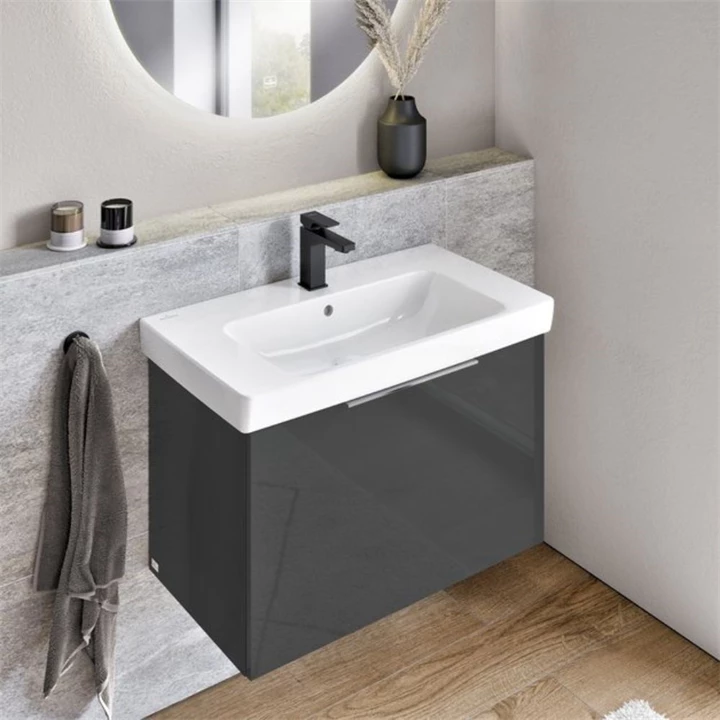 Villeroy and Boch Architectura mosdó középen, négyszög, 3 csaplyukfurattal, túlfolyóval 800x445 mm, fehér 4A878001 Villeroy and Boch Architectura mosdó középen, négyszög, 3 csaplyukfurattal, túlfolyóval 800x445 mm, fehér 4A878001