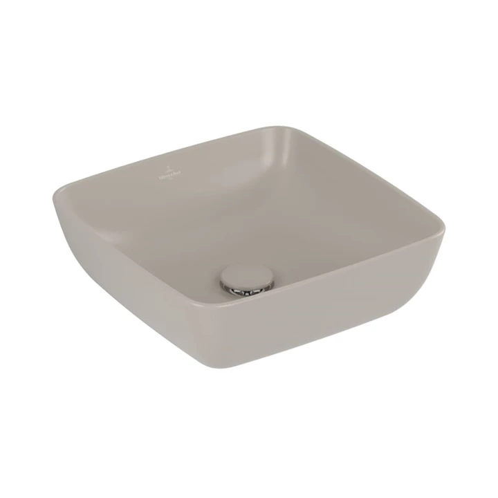 Villeroy and Boch Artis mosdótál, 41x41 cm, csaplyuk és túlfolyó nélkül, pultra ültethető, szögletes, mandula 417841AM Villeroy and Boch Artis mosdótál, 41x41 cm, csaplyuk és túlfolyó nélkül, pultra ültethető, szögletes, mandula 417841AM