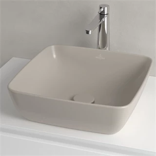 Villeroy and Boch Artis mosdótál, 41x41 cm, csaplyuk és túlfolyó nélkül, pultra ültethető, szögletes, mandula 417841AM Villeroy and Boch Artis mosdótál, 41x41 cm, csaplyuk és túlfolyó nélkül, pultra ültethető, szögletes, mandula 417841AM