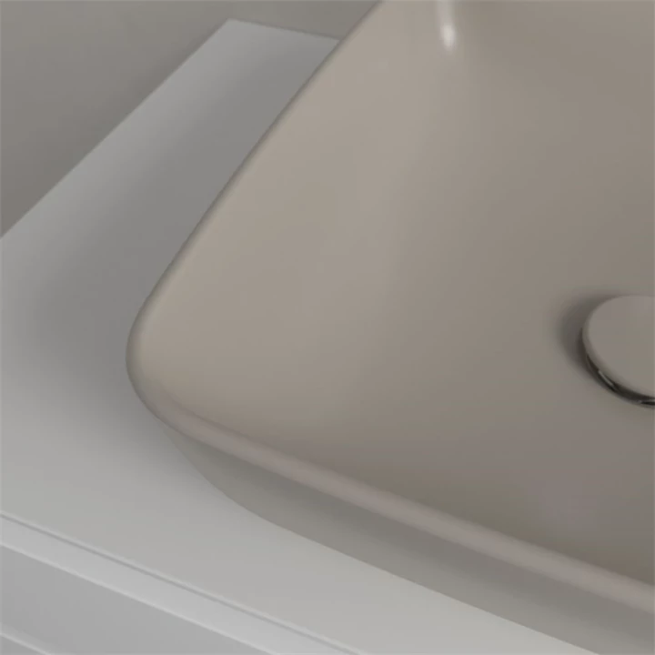 Villeroy and Boch Artis mosdótál, 41x41 cm, csaplyuk és túlfolyó nélkül, pultra ültethető, szögletes, mandula 417841AM Villeroy and Boch Artis mosdótál, 41x41 cm, csaplyuk és túlfolyó nélkül, pultra ültethető, szögletes, mandula 417841AM