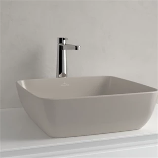 Villeroy and Boch Artis mosdótál, 41x41 cm, csaplyuk és túlfolyó nélkül, pultra ültethető, szögletes, mandula 417841AM Villeroy and Boch Artis mosdótál, 41x41 cm, csaplyuk és túlfolyó nélkül, pultra ültethető, szögletes, mandula 417841AM