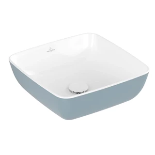 Villeroy and Boch Artis  mosdó - 41x41cm, ráültethető, túlfolyó nélkül - frozen/világoskék 417841BCS6