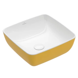 Villeroy and Boch Artis  mosdó - 41x41cm, ráültethető, túlfolyó nélkül - indian summer/sárga 417841BCW9