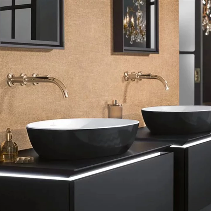 Villeroy and Boch Artis mosdó ovális - 61x41cm, ráültethető, túlfolyó nélkül - coal black/fekete 419861BCT8 Villeroy and Boch Artis mosdó ovális - 61x41cm, ráültethető, túlfolyó nélkül - coal black/fekete 419861BCT8