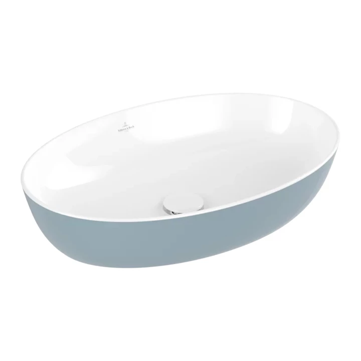 Villeroy and Boch Artis mosdó ovális - 61x41cm, ráültethető, túlfolyó nélkül - frozen/világoskék 419861BCS6 Villeroy and Boch Artis mosdó ovális - 61x41cm, ráültethető, túlfolyó nélkül - frozen/világoskék 419861BCS6