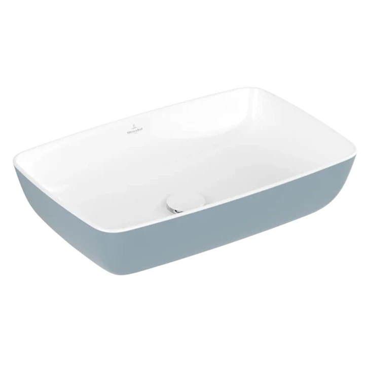 Villeroy and Boch Artis mosdó - 58x38cm, ráültethető, túlfolyó nélkül - frozen/világoskék 417258BCS6 Villeroy and Boch Artis mosdó - 58x38cm, ráültethető, túlfolyó nélkül - frozen/világoskék 417258BCS6