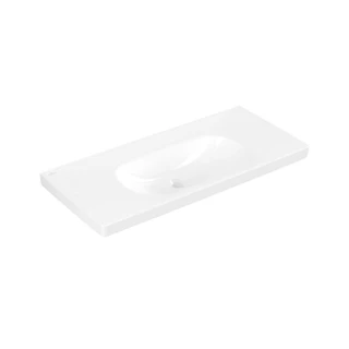 Villeroy and Boch Skyla beépíthető mosdó túlfolyó nélkül, 1000 x 460 mm, Fehér Alpin CeramicPlus 5A51A3R1
