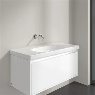 Villeroy and Boch Skyla beépíthető mosdó túlfolyó nélkül, 1000 x 460 mm, Fehér Alpin CeramicPlus 5A51A3R1