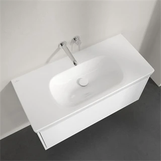 Villeroy and Boch Skyla beépíthető mosdó túlfolyó nélkül, 1000 x 460 mm, Fehér Alpin CeramicPlus 5A51A3R1