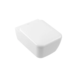 Villeroy and Boch wc csésze lassú záródású ülőkével függesztett perem nélkül mély öblítéssel fehér matt, CeramicPlus 468