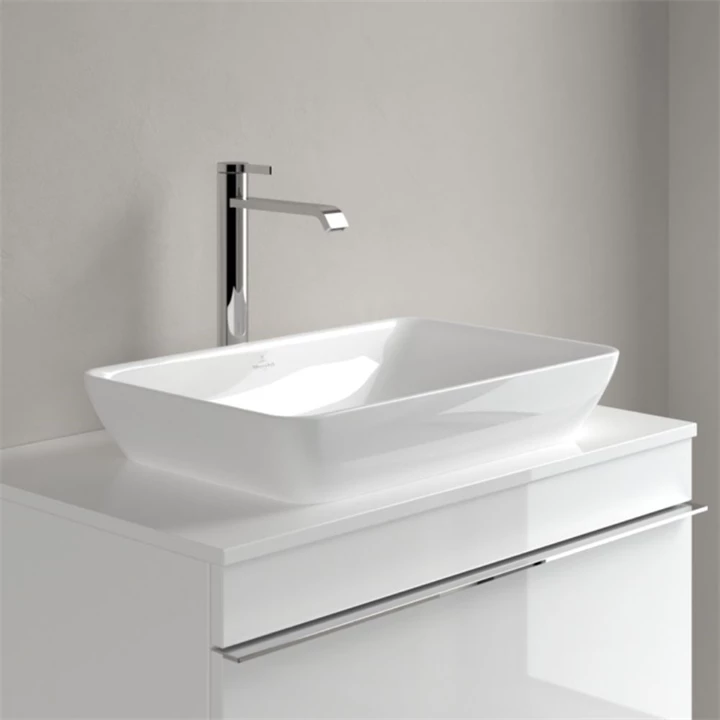 Villeroy and Boch Venticello 55 x 36 cm-es ráültethető mosdó csaplyuk nélkül CeramicPlus felülettel 411355R1 Villeroy and Boch Venticello 55 x 36 cm-es ráültethető mosdó csaplyuk nélkül CeramicPlus felülettel 411355R1