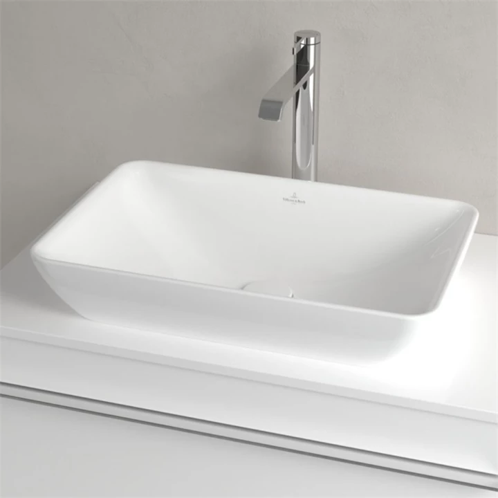Villeroy and Boch Venticello 55 x 36 cm-es ráültethető mosdó csaplyuk nélkül CeramicPlus felülettel 411355R1 Villeroy and Boch Venticello 55 x 36 cm-es ráültethető mosdó csaplyuk nélkül CeramicPlus felülettel 411355R1