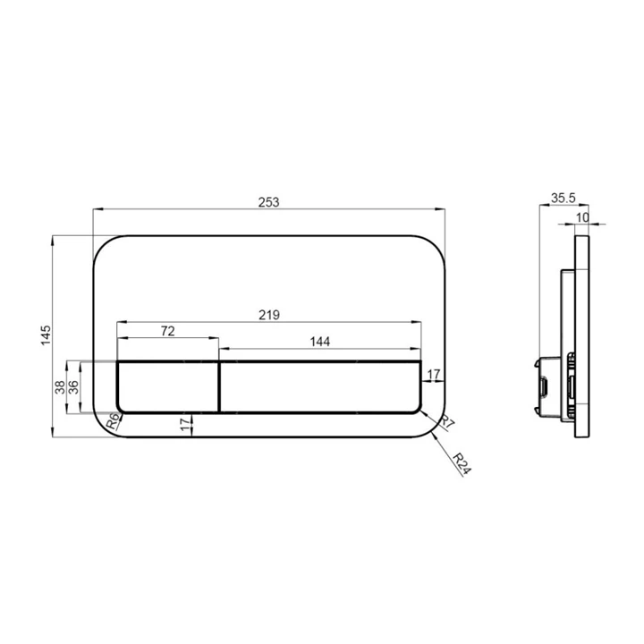 Villeroy and Boch ViConnect E200 nyomólap, fehér 92249068 Villeroy and Boch ViConnect E200 nyomólap, fehér 92249068