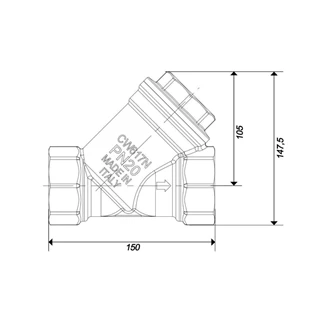 Szerelvény Délpest Vízszűrő Y réz, 2 1/2" ITAP-1920212
