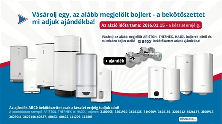 Vásárolj bojlert és a bekötőszettet mi adjuk ajándékba!