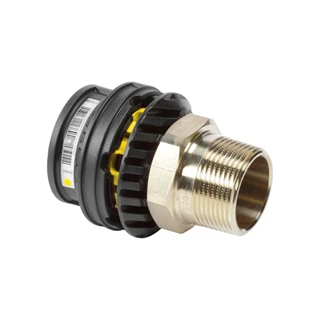 Viega Geopress K gáz csatlakozó idom, egyenes, 40 mm - 5/4", SC-Contur-ral, fekete műanyag-szilíciumbronz, 9711G VG-8218