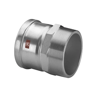 VIEGA Temponox XL préselhető, rozsdamentes acél átmeneti csatlakozó, külső menetes idom, 108,0 - 4" KM VG-811709 VIEGA Temponox XL préselhető, rozsdamentes acél átmeneti csatlakozó, külső menetes idom, 108,0 - 4" KM VG-811709