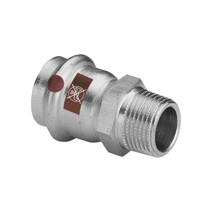 VIEGA Temponox préselhető, rozsdamentes acél átmeneti csatlakozó külső menetes idom, 28 - 5/4" KM VG-811594