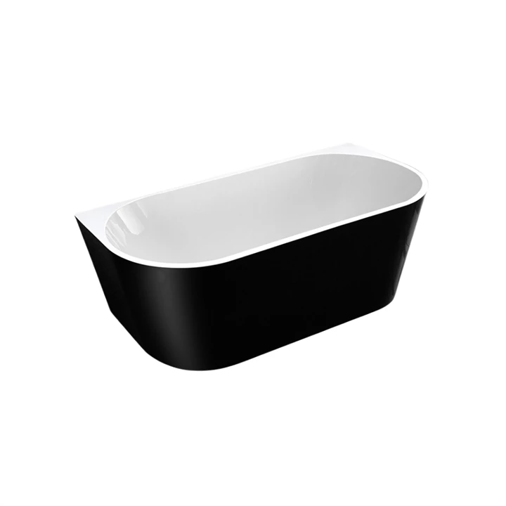 Wellis Calabria fekete szabadon álló kád, 180x87x65, rejtett lábakkal WK00138