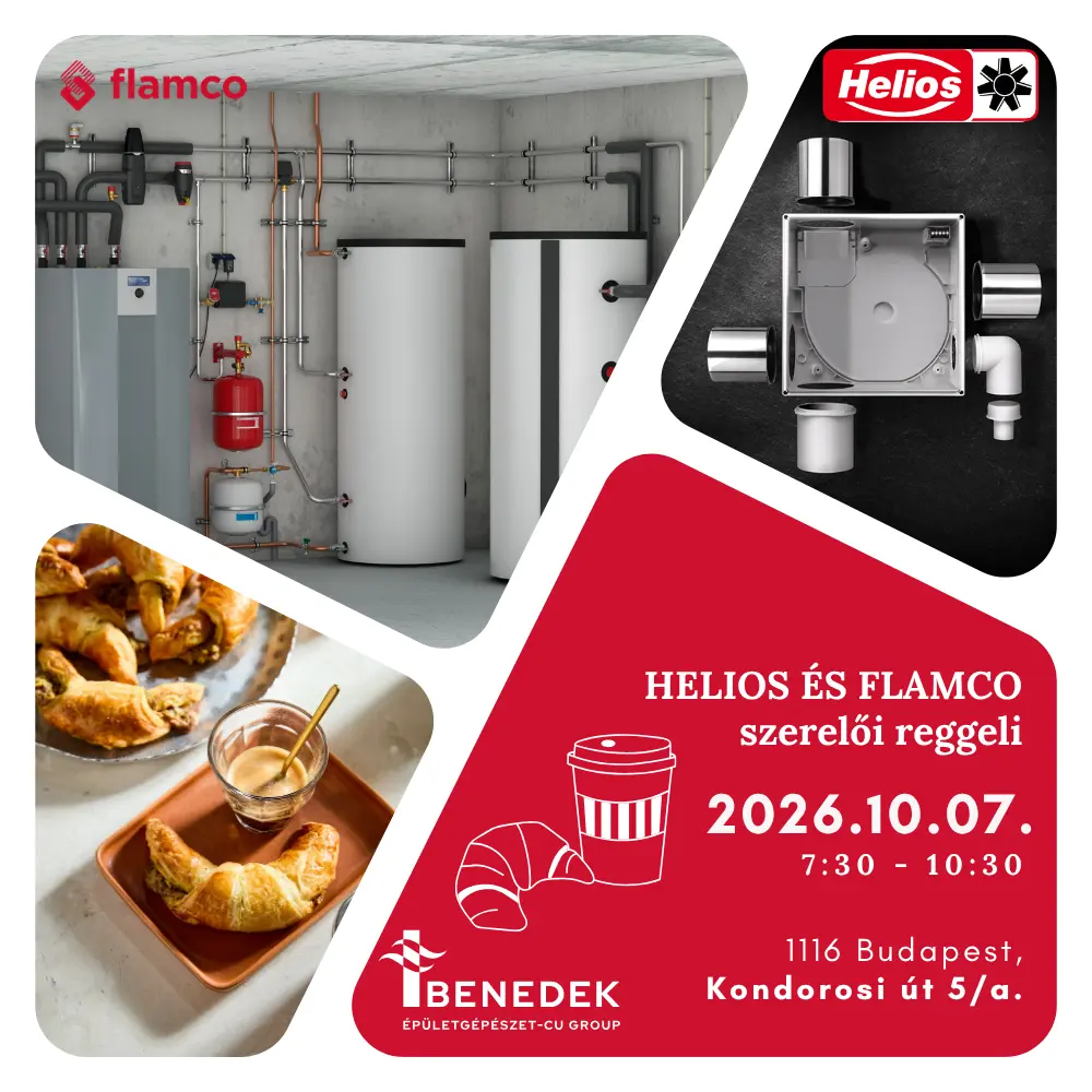 Helios és Aalberts / Flamco szakmai reggeli a Kondorosi úton