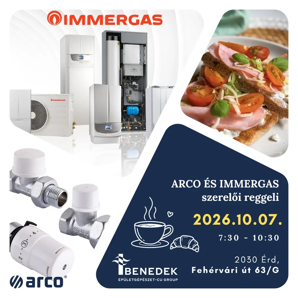 Immergas és Arco szakmai reggeli Érden