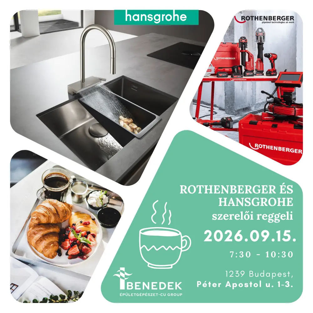 Rothenberger és Hansgrohe szakmai reggeli