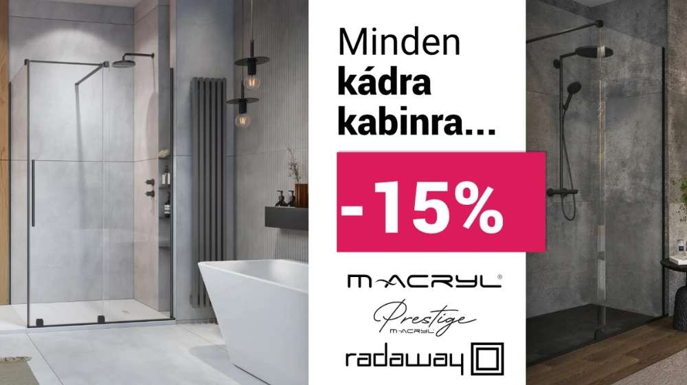 15% kedvezmény a fürdőszoba felújításához!